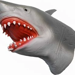 Best Sale 🎁 Hand Puppet Toys Realistic Latex Animal Shark Instagram Children Toys (Shark) 👍