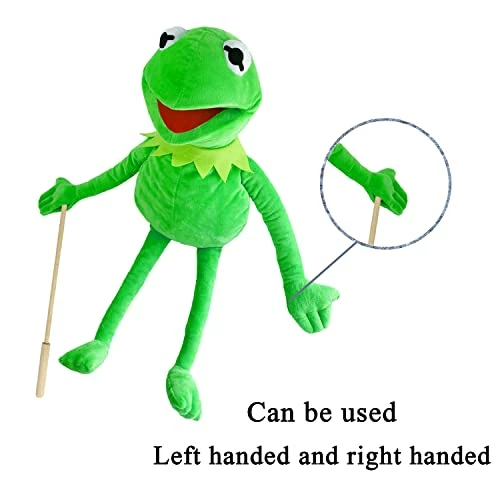 Brand new βοΈ With Detachable Control Wooden Rod Kermit Frog Puppet, The Puppet Movie Show Soft Stuffed Plush Toy π - Image 5