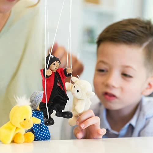 Budget ๐ฅฐ Pirate Marionette Clown Marionette Puppet Wooden Puppet String Toys Hand Puppet Clown Toys Vintage Puppetry Toy For ๐ Christmas ๐ Birthday Holiday Party Carnival As Shown2 ๐ - Image 3