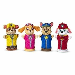 Best Sale 😉 PAW Patrol Hand Puppets (4 Puppets, 4 Cards) - PAW Patrol Puppets Pretend Play For Kids Mult 👏