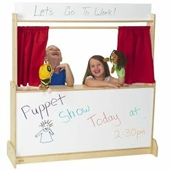 Coupon ✨ Angeles Puppet Theatre / Store - Dry Erase Whiteboard, Puppet Theater For Kids/Toddlers, Pretend Play For 👧 Girls/Boys In Homeschool/Playroom/Daycare 🧨