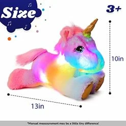 Coupon π Musical Plush Unicorn Stuffed Light Up LED Animal Night Toys Lights Singing Glow In The Dark Lullabies π Birthday Gifts For Kids Sing Songs, 13'' (Unicorn) (1) β