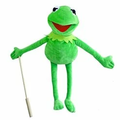 Brand new ✔️ With Detachable Control Wooden Rod Kermit Frog Puppet, The Puppet Movie Show Soft Stuffed Plush Toy 🌟