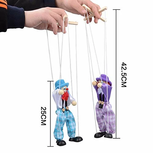 Deals ๐ 4 Packs Clown Marionette Puppet Wooden Marionette Toys String Puppet Doll For Kids ๐ฅณ Birthday Xmas Gifts 4pack ๐ - Image 5