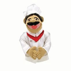 Promo 🌟 Chef Puppet (Al Dente) With Detachable Wooden Rod - Pretend Play Chef Puppet Chef Pep 🔔