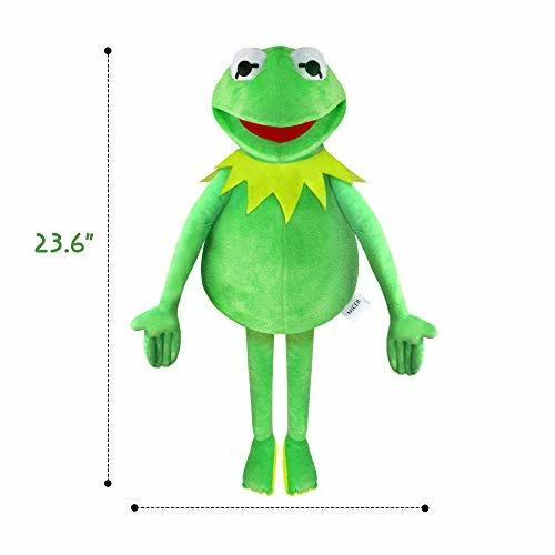 Best Sale โค๏ธ Kermit Frog Puppet, The Muppet Show, Soft Hand Frog Stuffed Plush Toy With 50 Pcs Kermit Frog Stickers, ๐ฆ Halloween ๐ Christmas ๐ช Thanksgiving Gift Ideas For Boys And ๐ง Girls- 24 Inches โ - Image 2