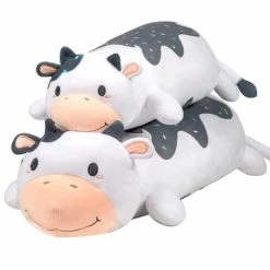 Promo 😍 Cow Plush Long Body Pillow - 35” White Cow Stuffed Animals Squishy Pillow, Cute Cuddle Body Pillow For Kids, Long Plush Cow Pillow Toy Gift For 👧 Girls, Boys And Adults 🔔