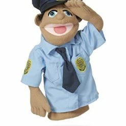 Brand new 😍 Police Officer Puppet (Cyrus ‘Cy’ Wren) With Detachable Wooden Rod 🌟