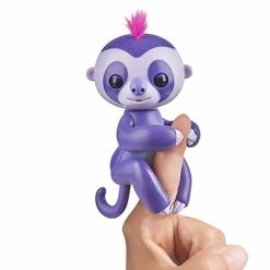 New ❤️ Fingerlings Baby Sloth - Marge (Purple) - Interactive Baby Pet - By 🥰