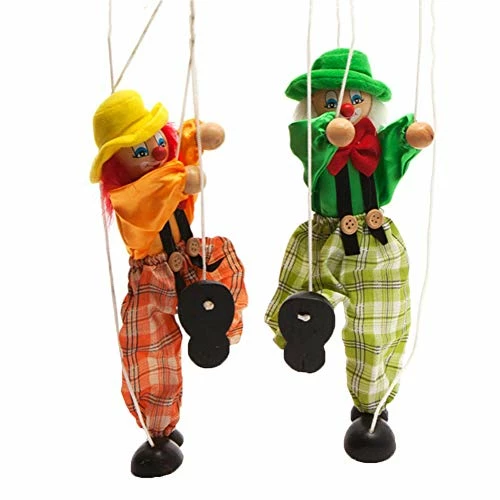 Deals ๐ 4 Packs Clown Marionette Puppet Wooden Marionette Toys String Puppet Doll For Kids ๐ฅณ Birthday Xmas Gifts 4pack ๐ - Image 2
