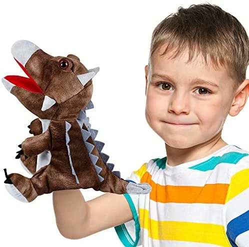 Best Pirce ๐งจ 3Pcs Dinosaurs Plush Toys, Jurassic World Dinosaur Hand Puppets Kids Toys,Stuffed Animals Plush Toys Interactive Games For Boys ๐ง Girls Age 4 5 6 7 8 ๐ฅ - Image 7
