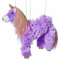 Cheap 😉 Rainbow Mane Magical Unicorn Marionette Yarn Puppet (Purple) 🛒