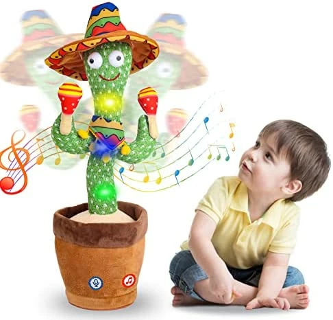 Outlet ๐คฉ Kids Dancing Talking Cactus Toys For Baby Boys And ๐ง Girls, Talking Sunny Cactus Toy Electronic Plush Toy Singing, Record & Repeating What You Say With 120 English Songs And LED Lighting For Home Decor ๐ฅ - Image 8
