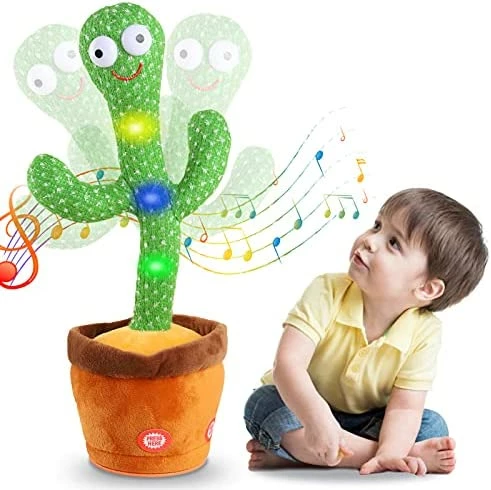 Outlet ๐คฉ Kids Dancing Talking Cactus Toys For Baby Boys And ๐ง Girls, Talking Sunny Cactus Toy Electronic Plush Toy Singing, Record & Repeating What You Say With 120 English Songs And LED Lighting For Home Decor ๐ฅ - Image 10