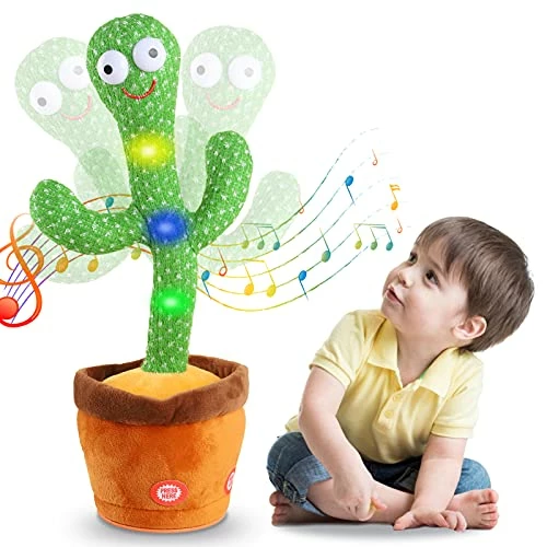 Outlet ๐คฉ Kids Dancing Talking Cactus Toys For Baby Boys And ๐ง Girls, Talking Sunny Cactus Toy Electronic Plush Toy Singing, Record & Repeating What You Say With 120 English Songs And LED Lighting For Home Decor ๐ฅ