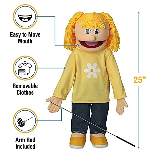 Best Sale β€οΈ Katie, Peach Girl, Full Body, Ventriloquist Style Puppet, (25 Inches) π - Image 3