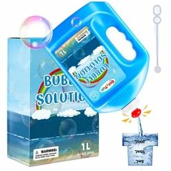 Deals 🧨 33.8 Oz Bubble Solution Refill, Flow Valves, Colorful Giant Bubbles Liquid, Concentrated Solution For Bubble Machine (up To 2.9 Gallon), Bubble Party Favor Supplies Blue 🧨