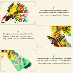 Cheapest 🌟 15x9.5inch Beautiful 👩 Woman Shadow Hand Puppets Chinese Shadow Play Doll Shadow Puppet With Operating Lever-Best Finger Puppets Handicraft R-Girl 😉