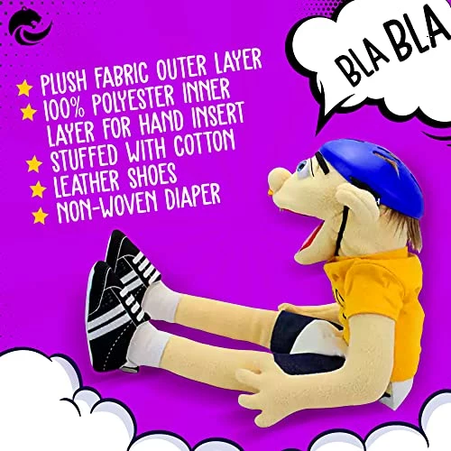 Budget ✨ Plush Puppet - Movable Plush Doll For Boys & 👧 Girls - Fits Small & Adult Hands - Polyester Lined, Plush Outer Fabric - Removable Accessories, Bag Included - 23.6" (60cm), 13.6oz (385g) 🌟 - Image 3