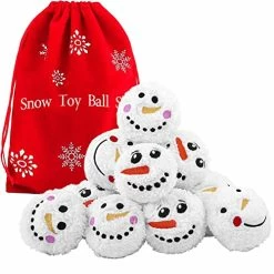 Best reviews of 🧨 12 Pack Snow Toy Ball Set Plush Snowmen Balls Snow Fight Ball With 1 Bag Realistic For Adult Kid Winter Gam 😀
