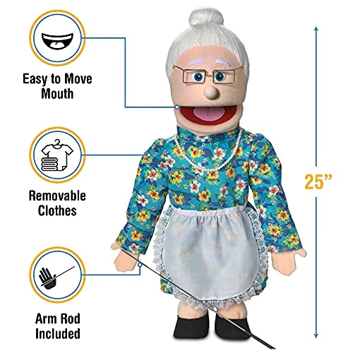 Wholesale π 25" Granny, Peach Grandmother, Full Body, Ventriloq π - Image 3