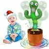 New 🥰 MIAODAM Talking Dancing Cactus Toy, Singing Mimicking Baby Cactus Toys Repeat What You Say Cactus, Electronic Plush Puppets 6 To 12 Months Recording 15 Seconds, 🔔 Christmas Toy Toddler Kids Girl Boy 🔥