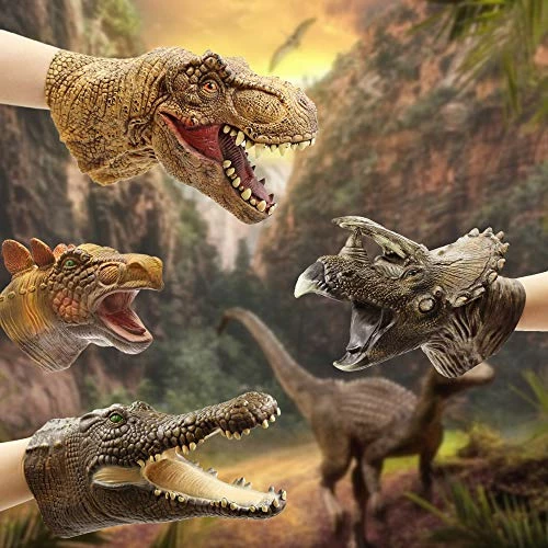 Best Sale ✔️ Alligator Puppet Crocodile Head Puppets Realistic Soft Latex Rubber Animal Glove Hand Puppet For Kids ✨ - Image 4