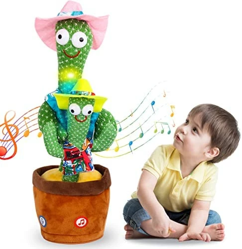 Outlet ๐คฉ Kids Dancing Talking Cactus Toys For Baby Boys And ๐ง Girls, Talking Sunny Cactus Toy Electronic Plush Toy Singing, Record & Repeating What You Say With 120 English Songs And LED Lighting For Home Decor ๐ฅ - Image 14
