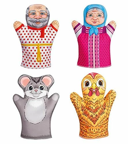 Wholesale ๐ Hand Puppets For Kids Ryaba The Chicken Home Puppet Theater (4 Puppets) 9.8x7.1x3.1-inch Finger Pupp ๐ฅ