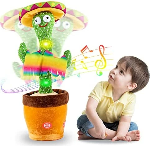 Outlet ๐คฉ Kids Dancing Talking Cactus Toys For Baby Boys And ๐ง Girls, Talking Sunny Cactus Toy Electronic Plush Toy Singing, Record & Repeating What You Say With 120 English Songs And LED Lighting For Home Decor ๐ฅ - Image 12