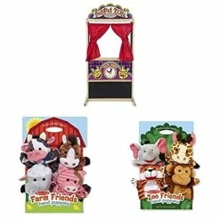 Best reviews of 🔥 Melissa & Doug Puppet Theater With Farm Friends And Zoo Friends Hand Puppets 👍