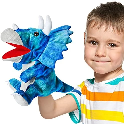 Best Pirce ๐งจ 3Pcs Dinosaurs Plush Toys, Jurassic World Dinosaur Hand Puppets Kids Toys,Stuffed Animals Plush Toys Interactive Games For Boys ๐ง Girls Age 4 5 6 7 8 ๐ฅ - Image 10