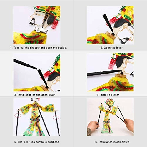 Budget β 15x9.5inch Fairy Flower Girl Shadow Hand Puppets Chinese Shadow Play Doll Shadow Puppet With Operating Lever-Best Finger Puppets Handicraft Fairy03 π - Image 3