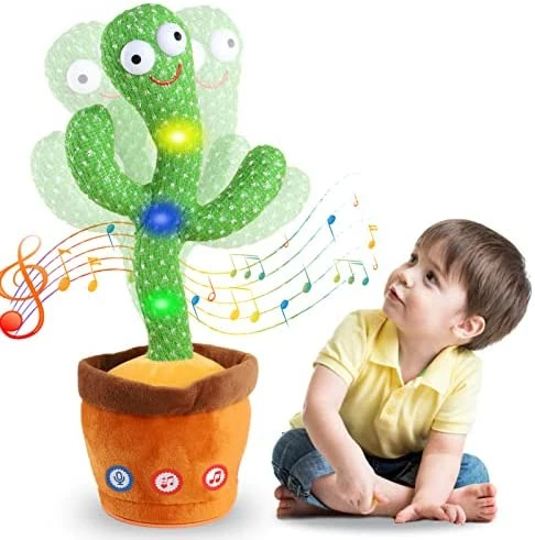 Outlet ๐คฉ Kids Dancing Talking Cactus Toys For Baby Boys And ๐ง Girls, Talking Sunny Cactus Toy Electronic Plush Toy Singing, Record & Repeating What You Say With 120 English Songs And LED Lighting For Home Decor ๐ฅ - Image 15