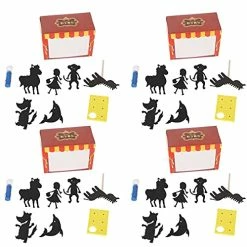 Brand new ✔️ Handmade DIY Shadow Puppets, 4-Set Children's Shadow Puppet Theater Technology Small Production Invention Scientific Experiment Equipment Shadow Teaching Aids 😉