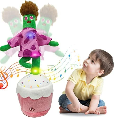 Outlet ๐คฉ Kids Dancing Talking Cactus Toys For Baby Boys And ๐ง Girls, Talking Sunny Cactus Toy Electronic Plush Toy Singing, Record & Repeating What You Say With 120 English Songs And LED Lighting For Home Decor ๐ฅ - Image 13