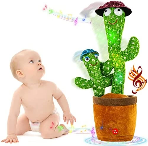 Coupon 💯 Dancing Cactus Talking Toy, Wriggle Singing Cactus Repeats What You Say, Soft Plush Talking Toy Speaking Cactus Baby Funny Creative Kids Toys ✨ - Image 8