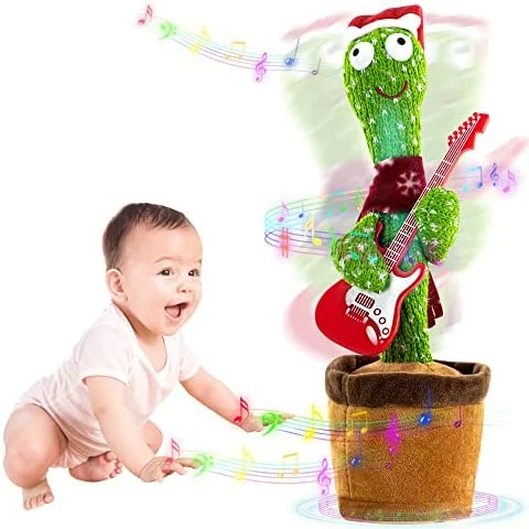 Coupon 💯 Dancing Cactus Talking Toy, Wriggle Singing Cactus Repeats What You Say, Soft Plush Talking Toy Speaking Cactus Baby Funny Creative Kids Toys ✨ - Image 5