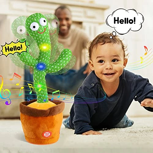 Outlet ๐คฉ Kids Dancing Talking Cactus Toys For Baby Boys And ๐ง Girls, Talking Sunny Cactus Toy Electronic Plush Toy Singing, Record & Repeating What You Say With 120 English Songs And LED Lighting For Home Decor ๐ฅ - Image 6