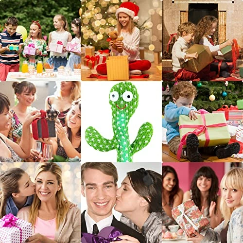 Coupon 💯 Dancing Cactus Talking Toy, Wriggle Singing Cactus Repeats What You Say, Soft Plush Talking Toy Speaking Cactus Baby Funny Creative Kids Toys ✨ - Image 4